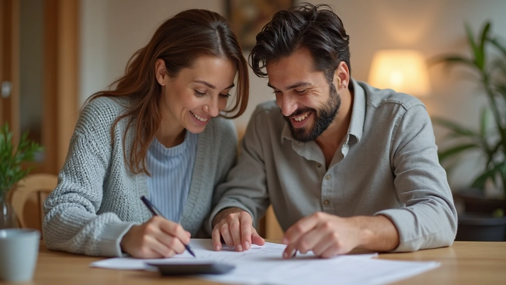 Profissional português analisando relatório financeiro pessoal com gráficos e documentos